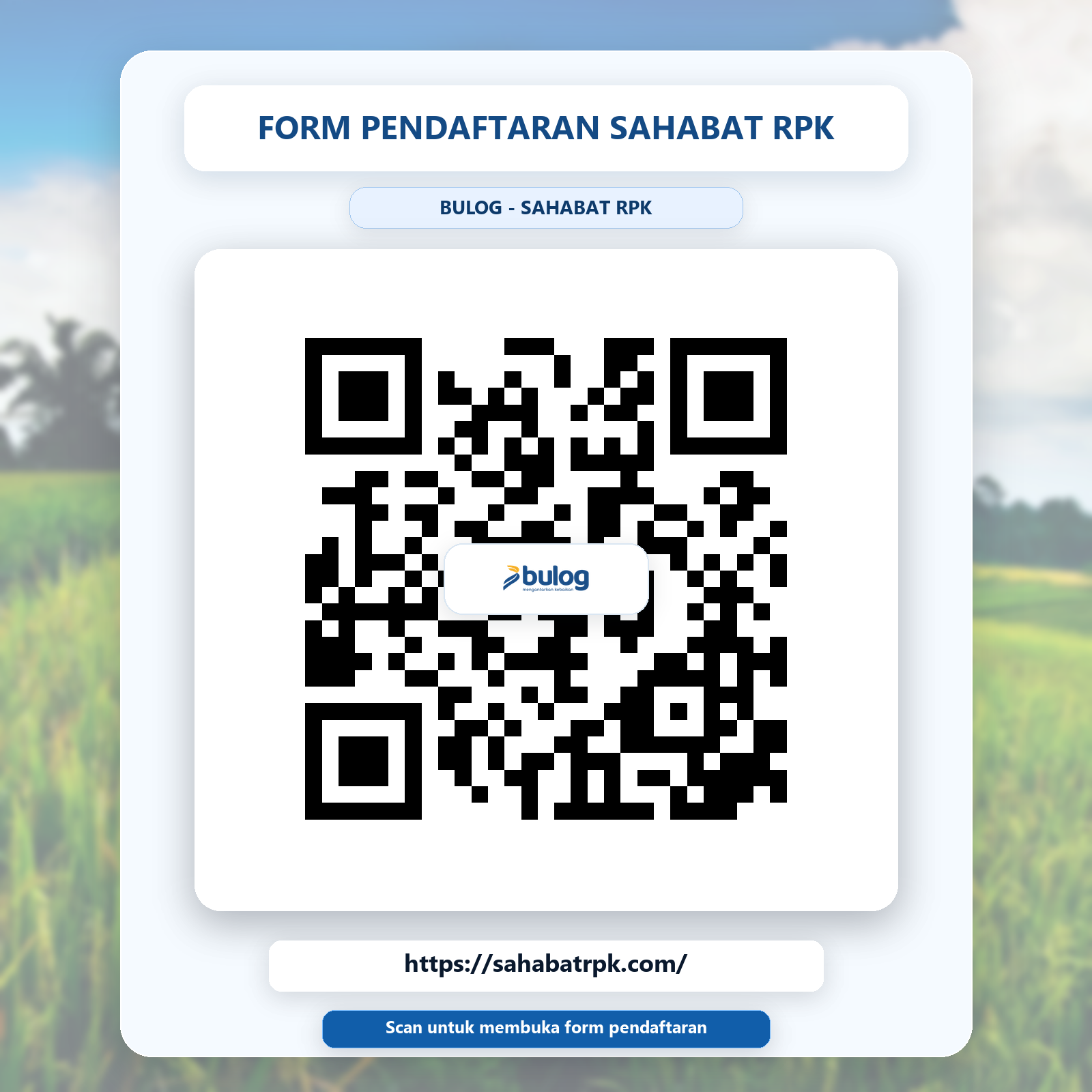 Poster QR code menuju Form Pendaftaran Sahabat RPK